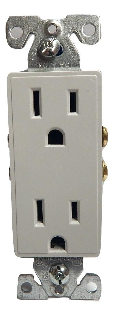 COOPER WIRING DEVICES   9505WS     ASPIRE 15A 125V 2P3W GROUNDING DUPLEX RECEPTACLE WHITE SATIN