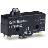 Cutler Hammer   E47BMS02     Straight Plunger Limit Switch 1 N.O. 1 N.C. 15A 125 or 250VAC