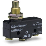 Cutler Hammer   E47BMS04     Extended Straight Plunger Limit Switch 1N.O. 1N.C. 15A 125 or 250VAC