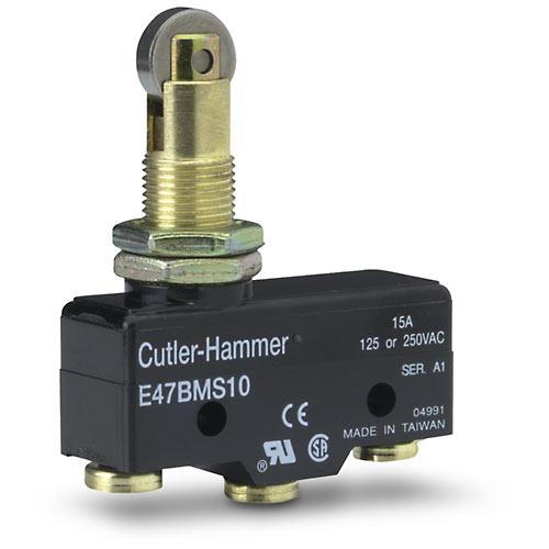 Cutler Hammer   E47BMS10     Roller Plunger Limit Switch 1 NO 1 NC 15A 125 or 250VAC