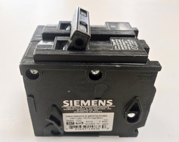 Siemens 20 amp double pole breaker Q220