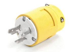 Woodhead   2809     Non-NEMA 30A 120208V 4P4W Rubber Yellow Super-Safeway Plug 