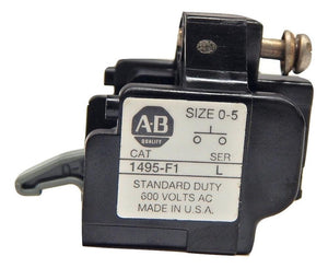 Allen Bradley   1495-F1     Auxillary Contact for Starter 1 NO Size 0-5 600V
