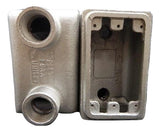 Appleton   FSAA-1-50       1 Gang FS Box with 2  1/2 "  Hubs Malleable Iron