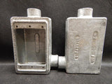 Appleton   FSR-1-75     1 Gang FS Box with 2  3/4" Hubs Malleable Iron