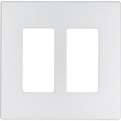 COOPER WIRING DEVICES   9522SG     ASPIRE 2 GANG MID SIZE WALLPLATE SILVER GRANITE