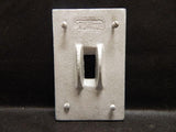 Crouse Hinds   DS32G     1 Gang Switch Cover FS with Guard Malleable Iron