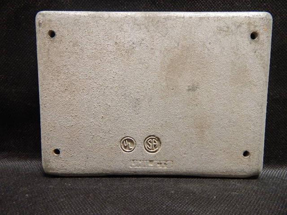 Crouse Hinds   S1003G     3 Gang Blank Cover FS Malleable Iron 