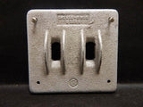 Crouse Hinds   S322G     2 Gang Switch Cover with Guard FS Malleable Iron
