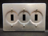 Crouse Hinds   S323     3 Gang Switch Cover FS Steel