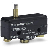 Cutler Hammer   E47BML03     Extended Plunger Limit Switch 1 NO 1 NC 15A 125 or 250VAC