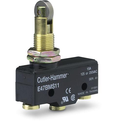 Cutler Hammer   E47BMS11     Cross Roller Plunger Limit Switch 1NO 1NC 15A 125 or 250VAC