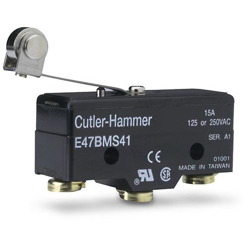 Cutler Hammer   E47BMS41     Reverse Roller Lever Limit Switch 1 NO 1 NC 15A 125 or 250VAC