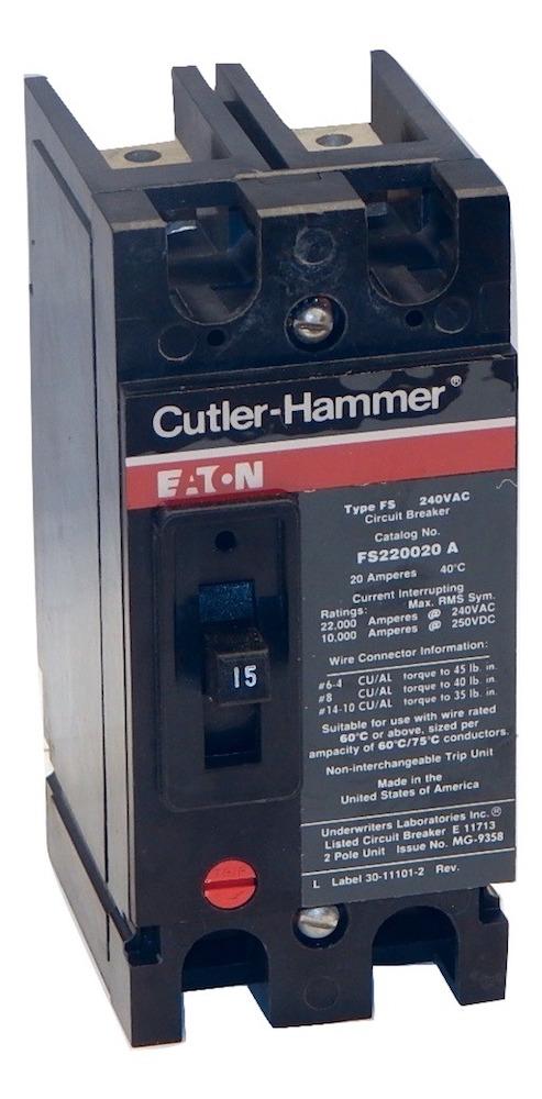 Cutler Hammer   FS220015A     2 Pole 15A 240V Circuit Breaker
