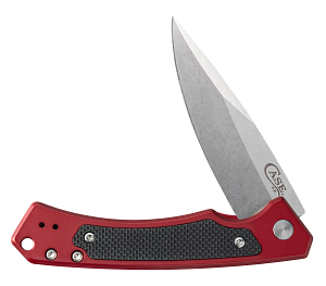 25881     W.R. Case  G-10 Inlay  Marilla Red Anodized Aluminum