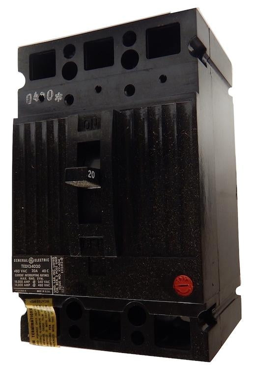 General Electric   TED134020WL     3 Pole 20 Amp 480VAC 250VDC Molded Case Circuit Breaker