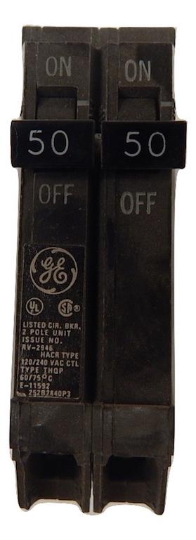 General Electric   THQP250     2 Pole 50 Amp 120/240V Thin Circuit Breaker