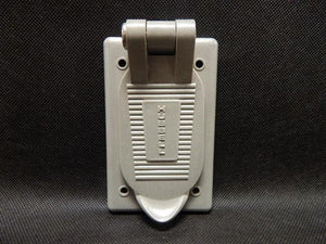 Hubbell   5221       1 Gang Duplex Spring Cover FS Aluminum