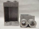 Killark   FSS-1     1 Gang FS Box with 2  12 Hubs Aluminum