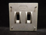 Pyle National   XCT-102     2 Gang Switch Cover FS with Guard Malleable Iron