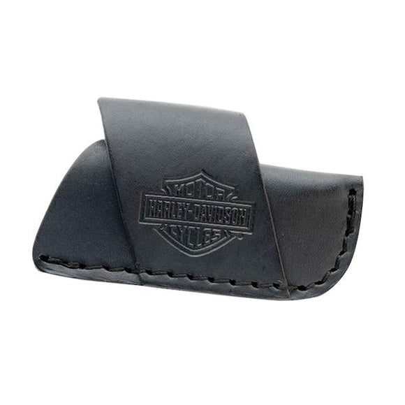 harley cigarette case CSB1008 Leather Custom tooled resin bank designed in the shape of a bank safe with black and metallic silver finish W.R. Case 52100 HARLEY DAVIDSON