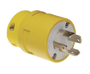 Woodhead   2809     Non-NEMA 30A 120208V 4P4W Rubber Yellow Super-Safeway Plug 